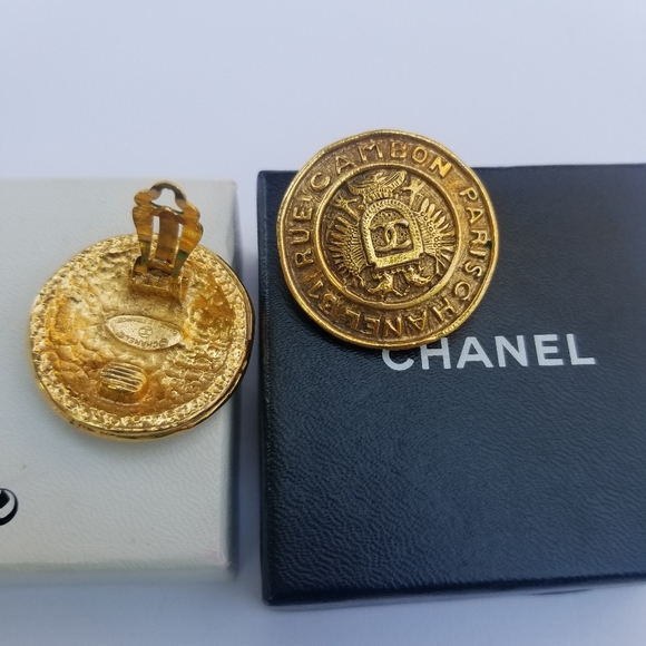 Stunning Auth Vintage statement Chanel necklace and earrings   Lot - Picture 14 of 16